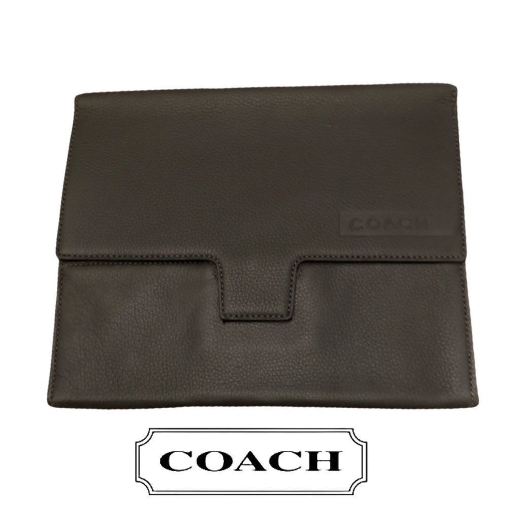 *HOST PICK* COACH IPad‎ Sleeve 100% Leather - Granite Grey